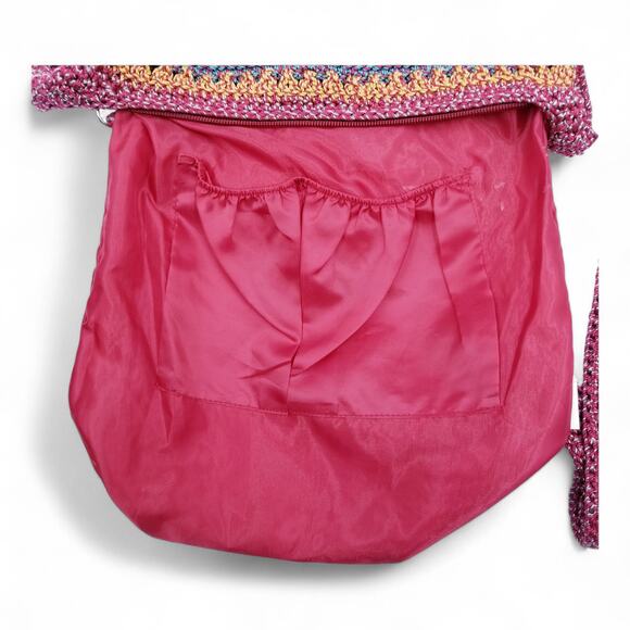 THE SAK "Tess" Sequoia Stripe Crochet Crossbody Boho Handbag - Picture 9 of 11